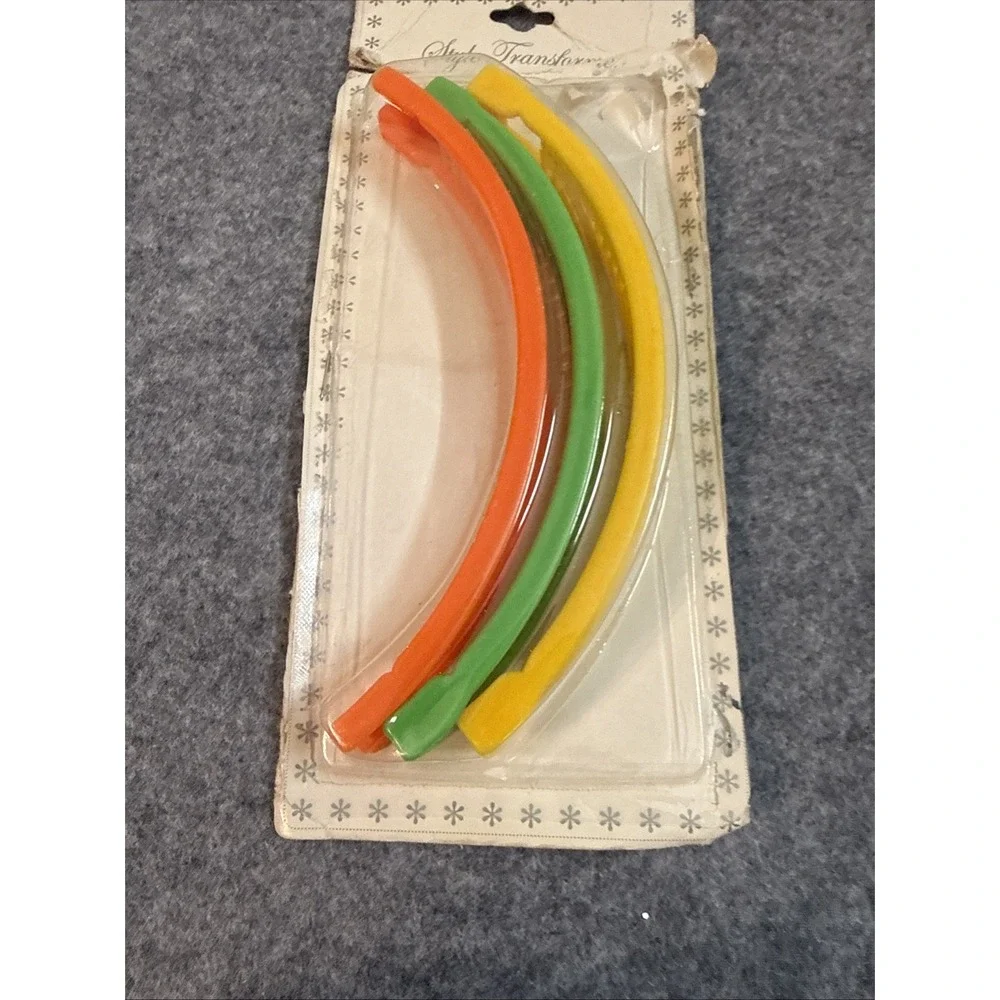 Style Transformer  Banana Hair Clips Pack Of 3 New Old Stock Vintage Retro